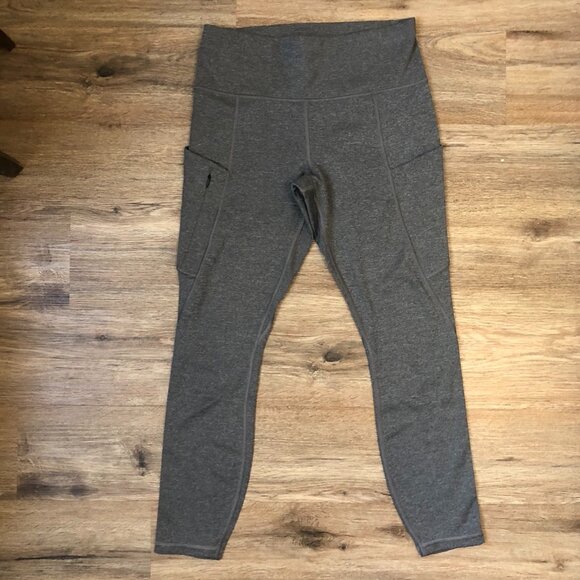 ATHLETA Gray Leggings Pull On Pants Women Ankle S Gym Yoga Training Stretch - Picture 3 of 8